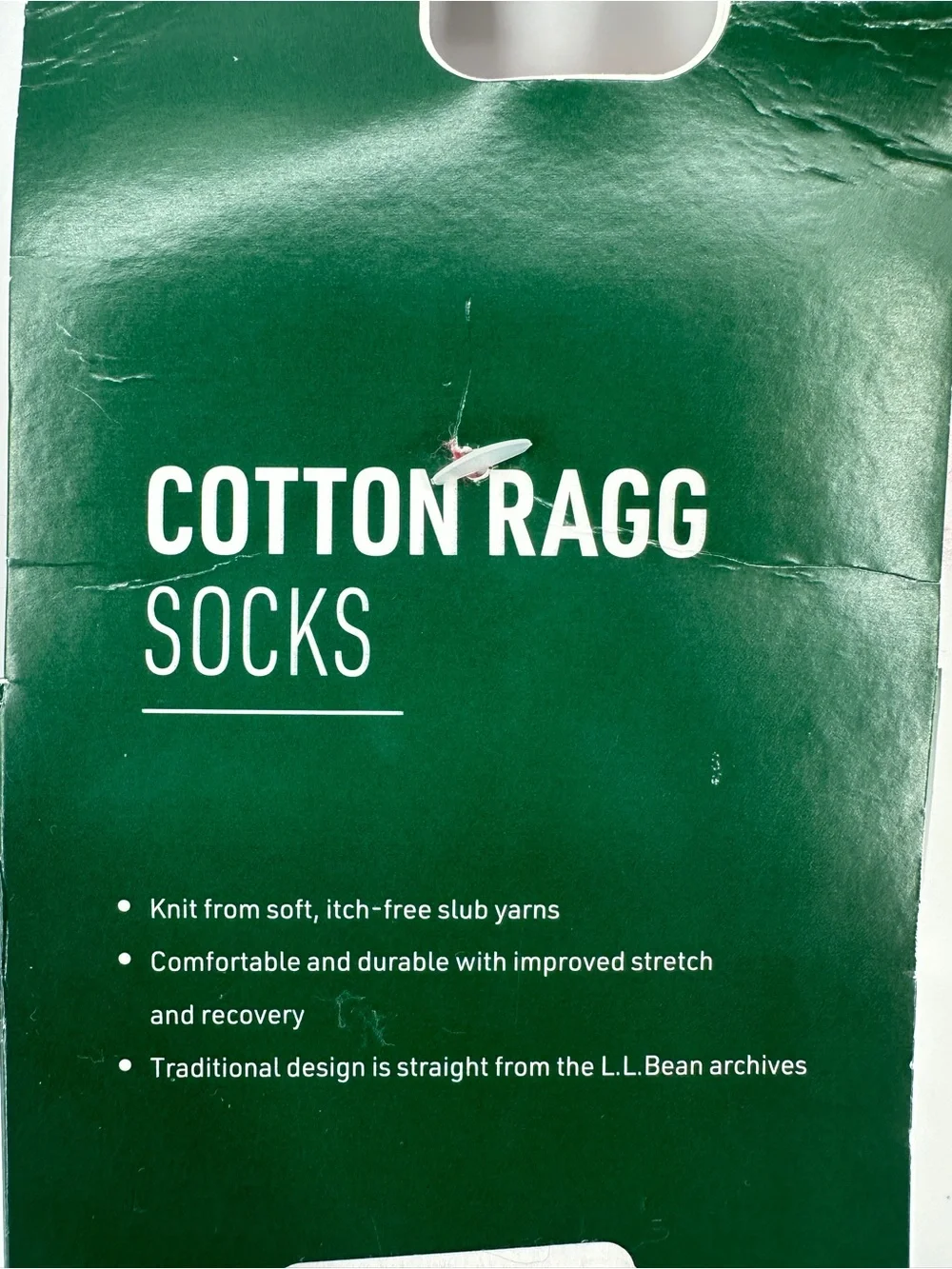 L.L. Bean Cotton Ragg Camp Socks 2 Pair Rag Sz L 10-12 Unisex